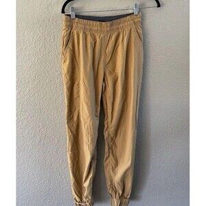 Prana Alana Joggers Womens Small Yellow Gold Nylon Stretch Hiking Outdoors Pants